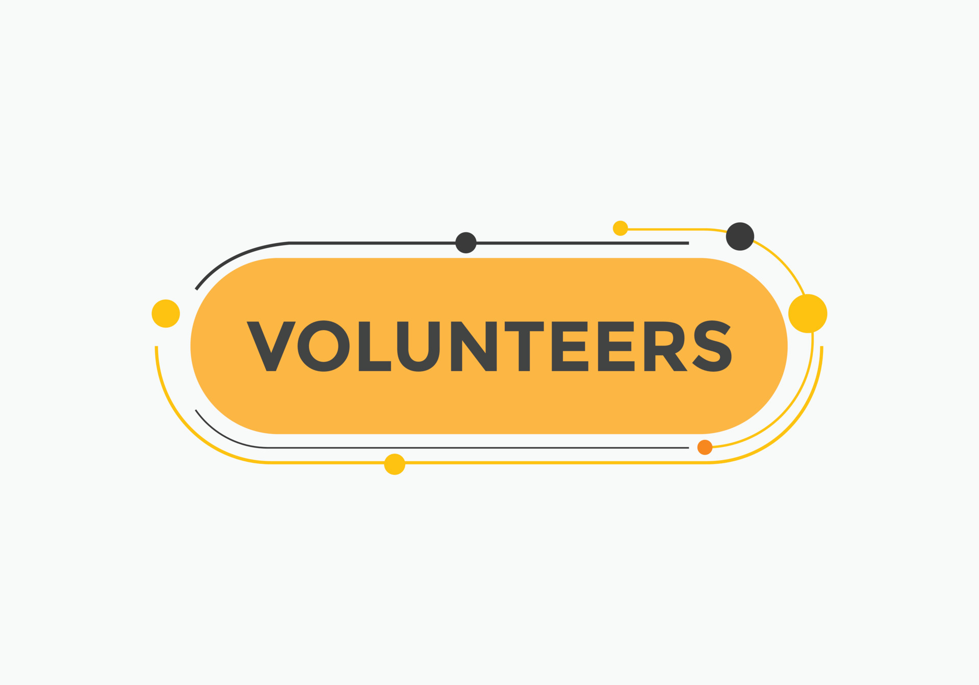 volunteer text button. speech bubble. volunteers Colorful web banner