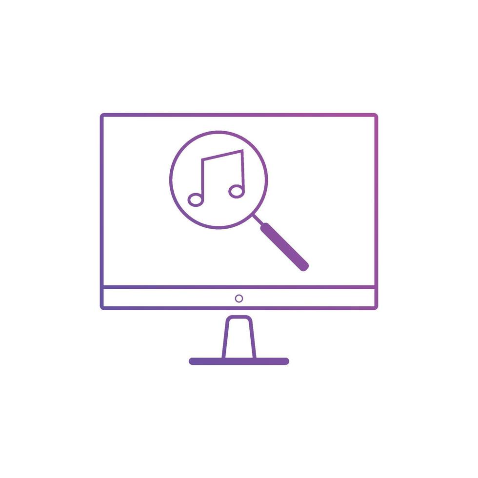 search music icons vector