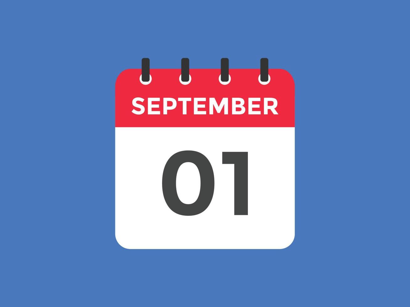 september 1 calendar reminder. 1st september daily calendar icon ...