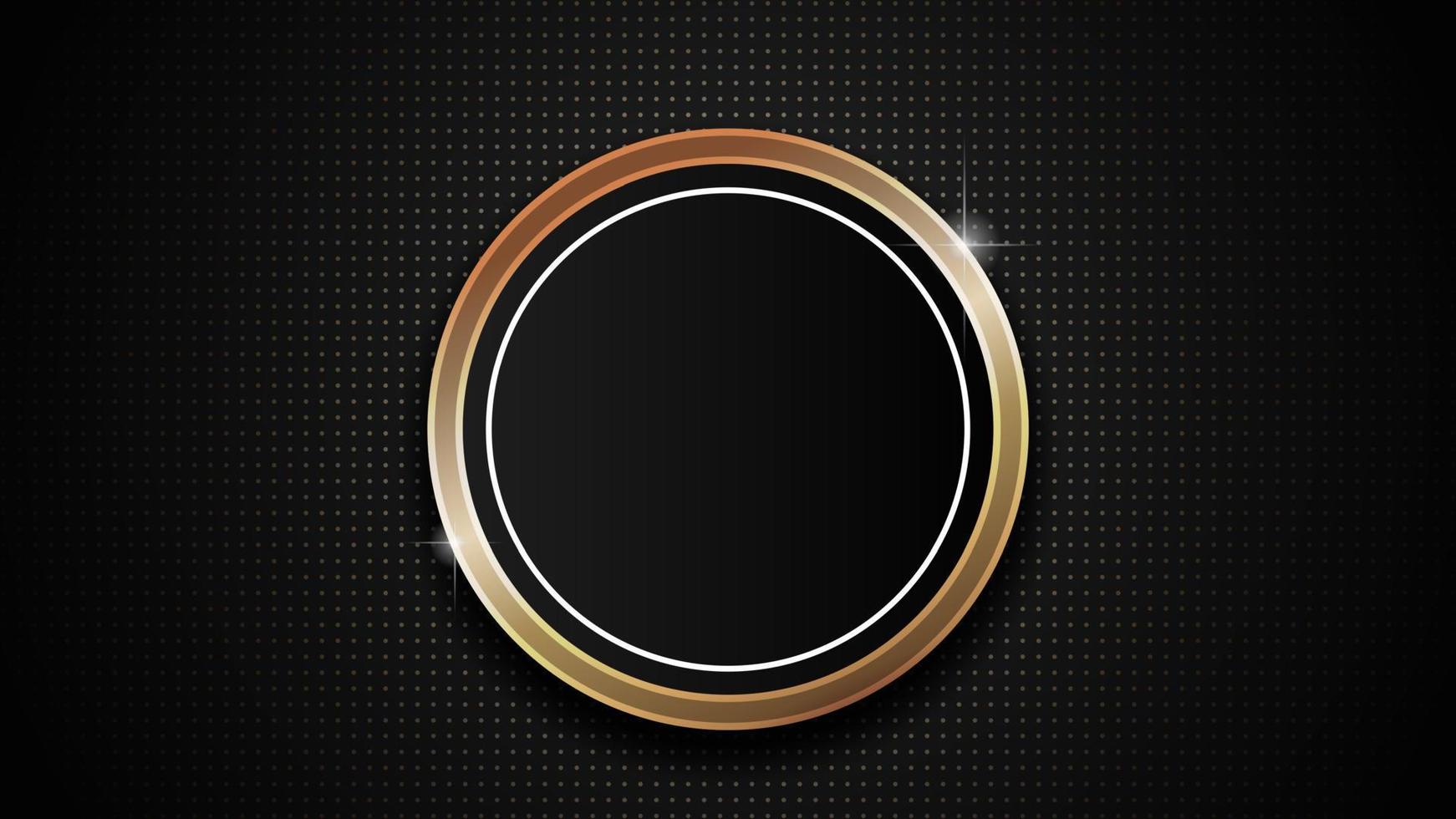 fondo negro con anillo de oro de lujo vector