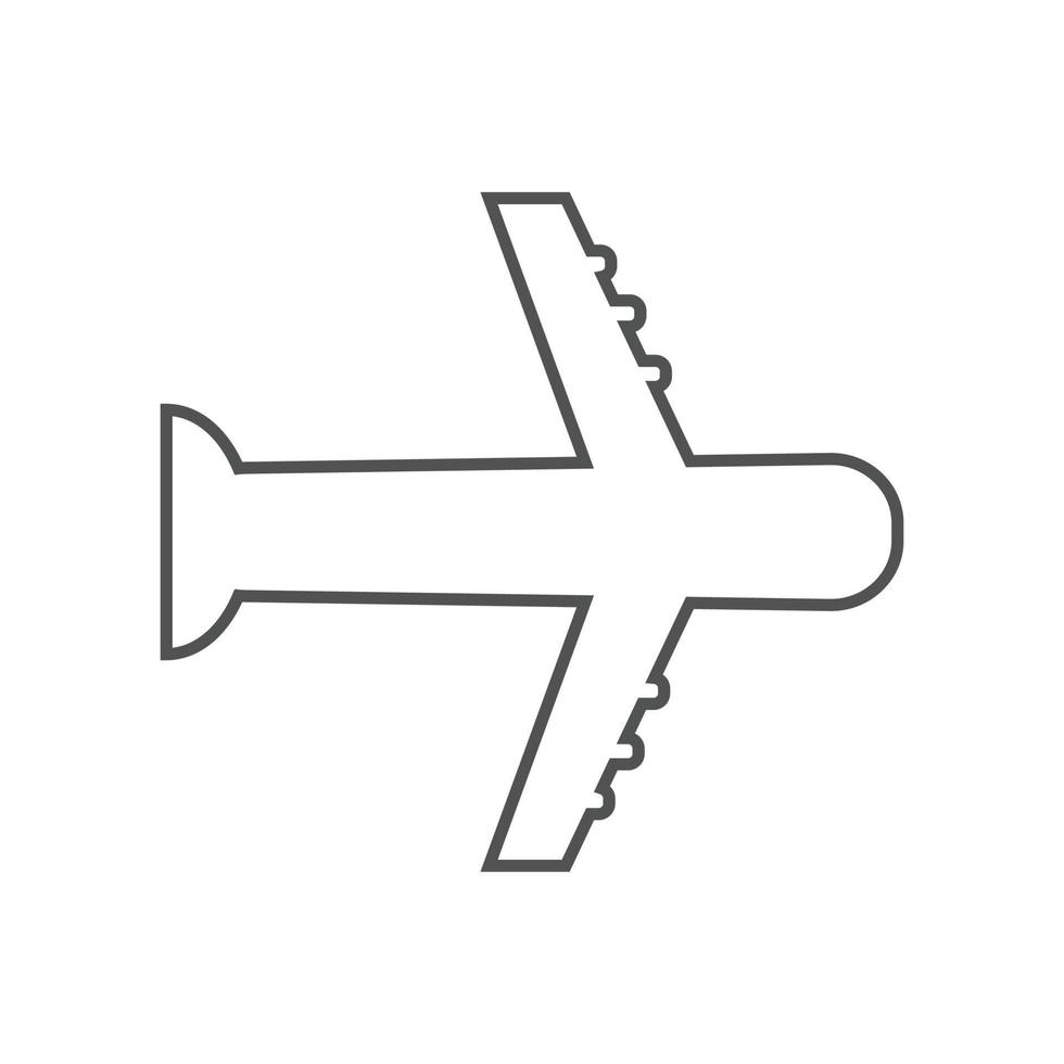 ilustración de vector de iconos de avión