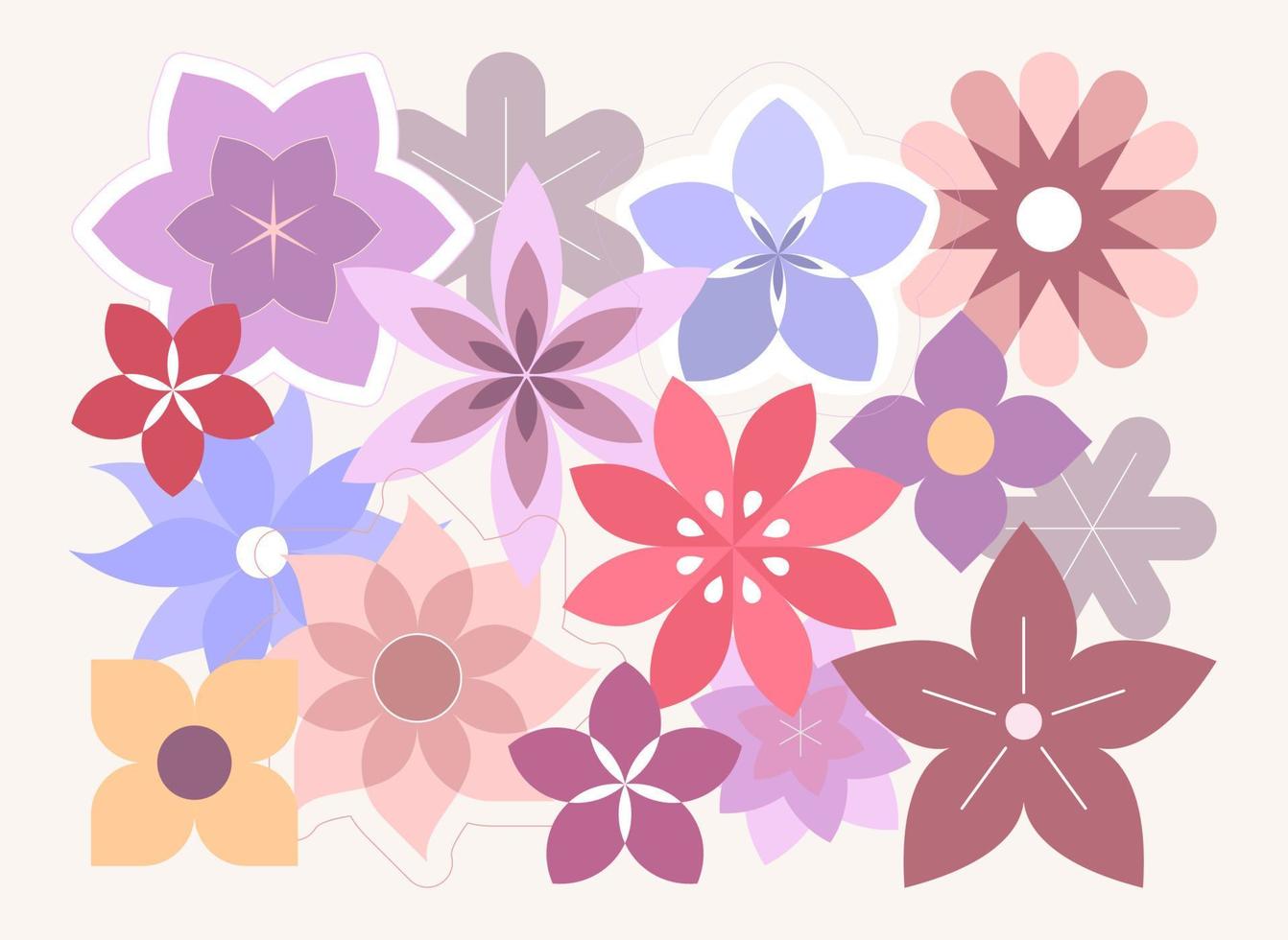 fondo de vector abstracto de diseño floral