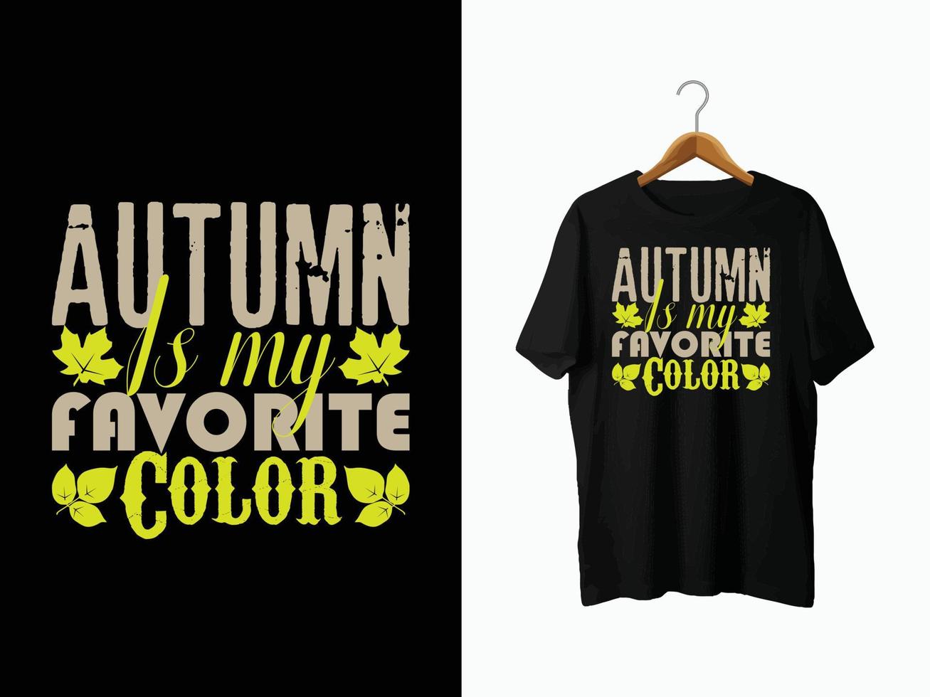 diseño de camiseta de otoño vector