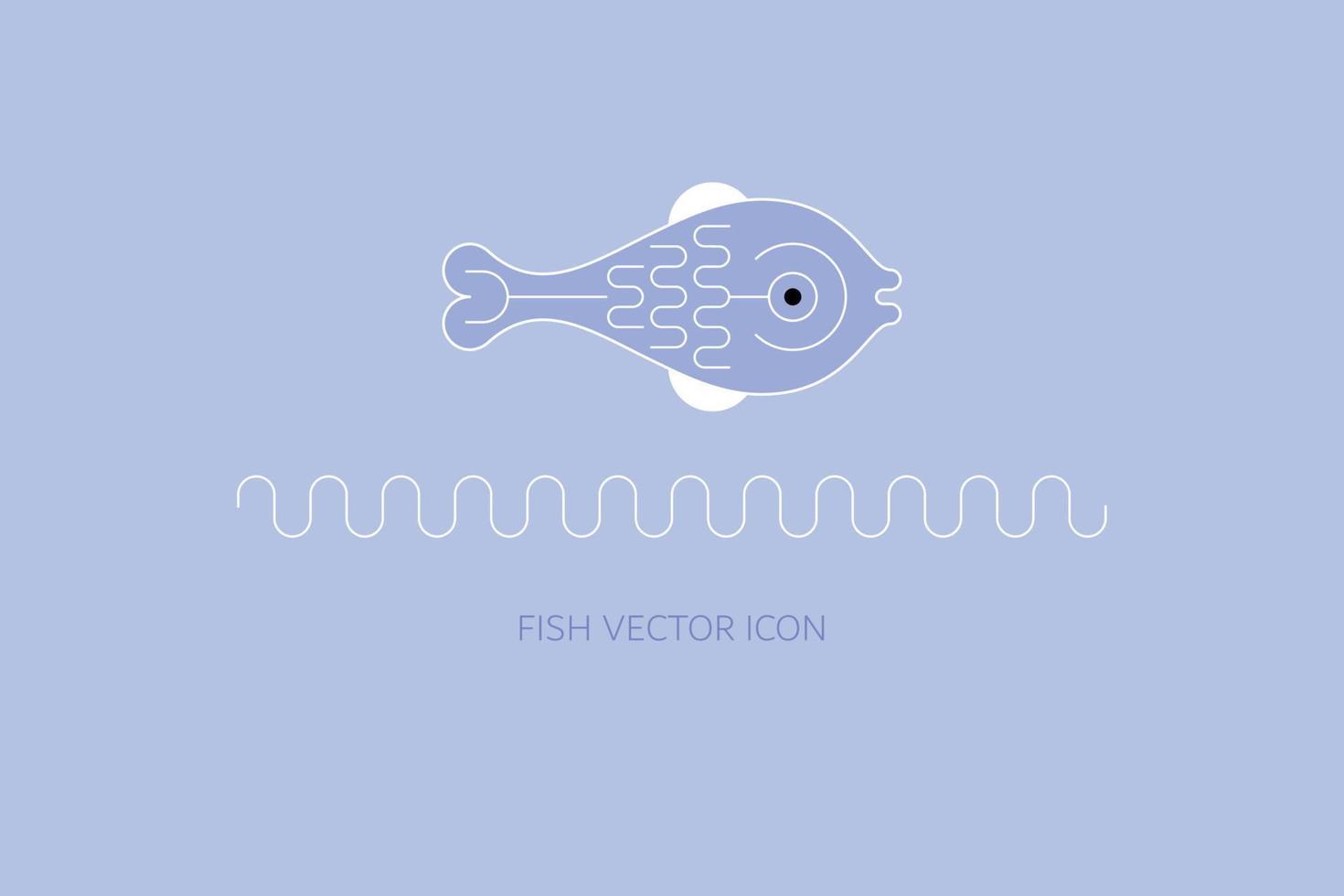 icono de vector de pescado