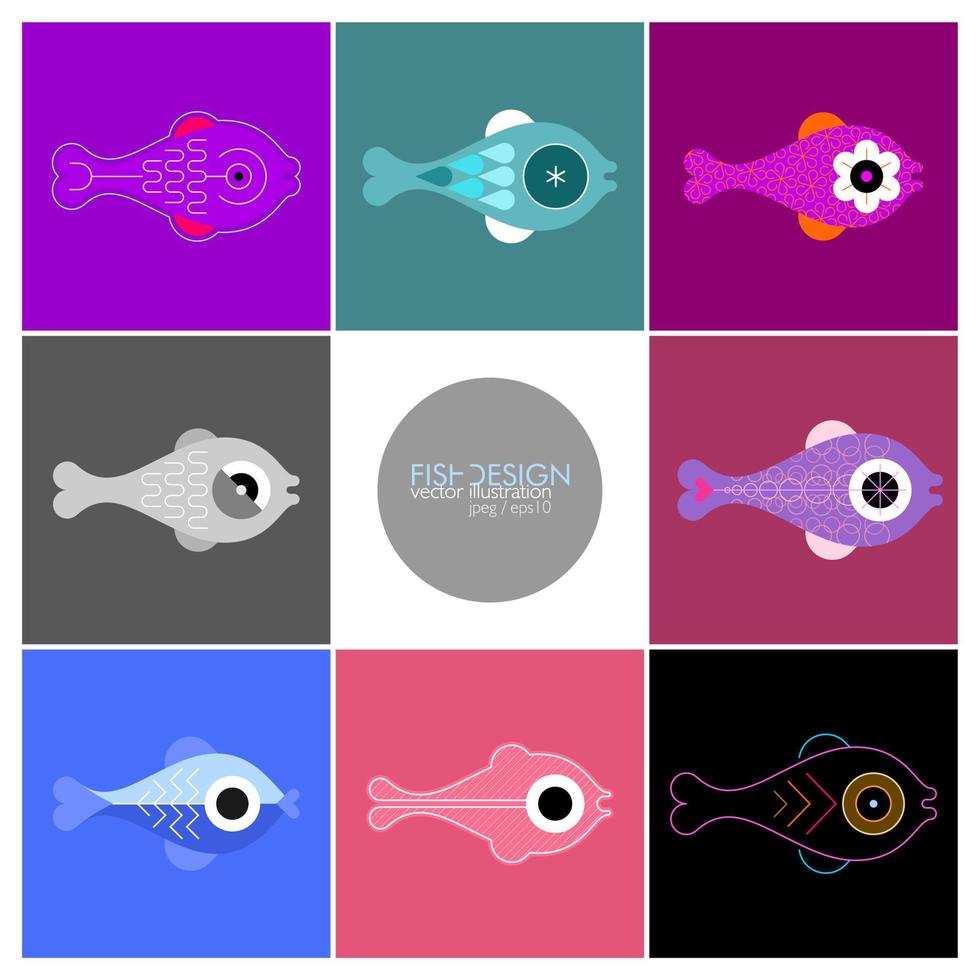 vector de diseño de pescado