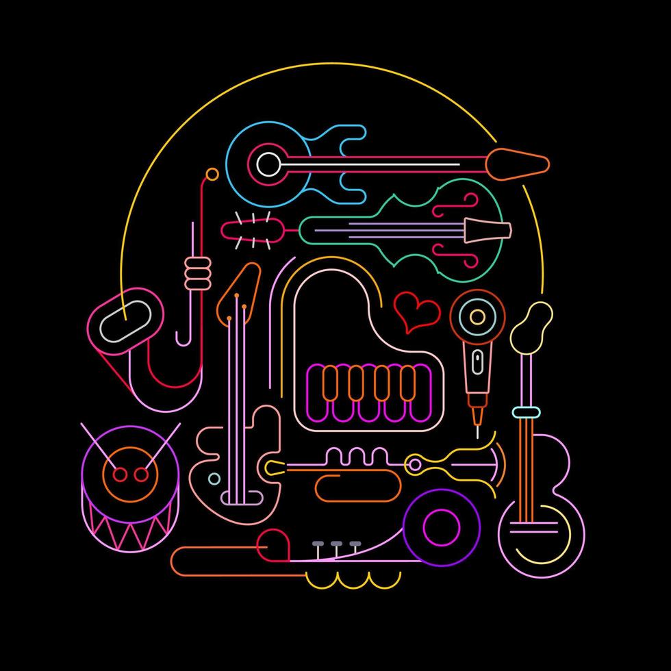 Ilustración de vector de diseño de música