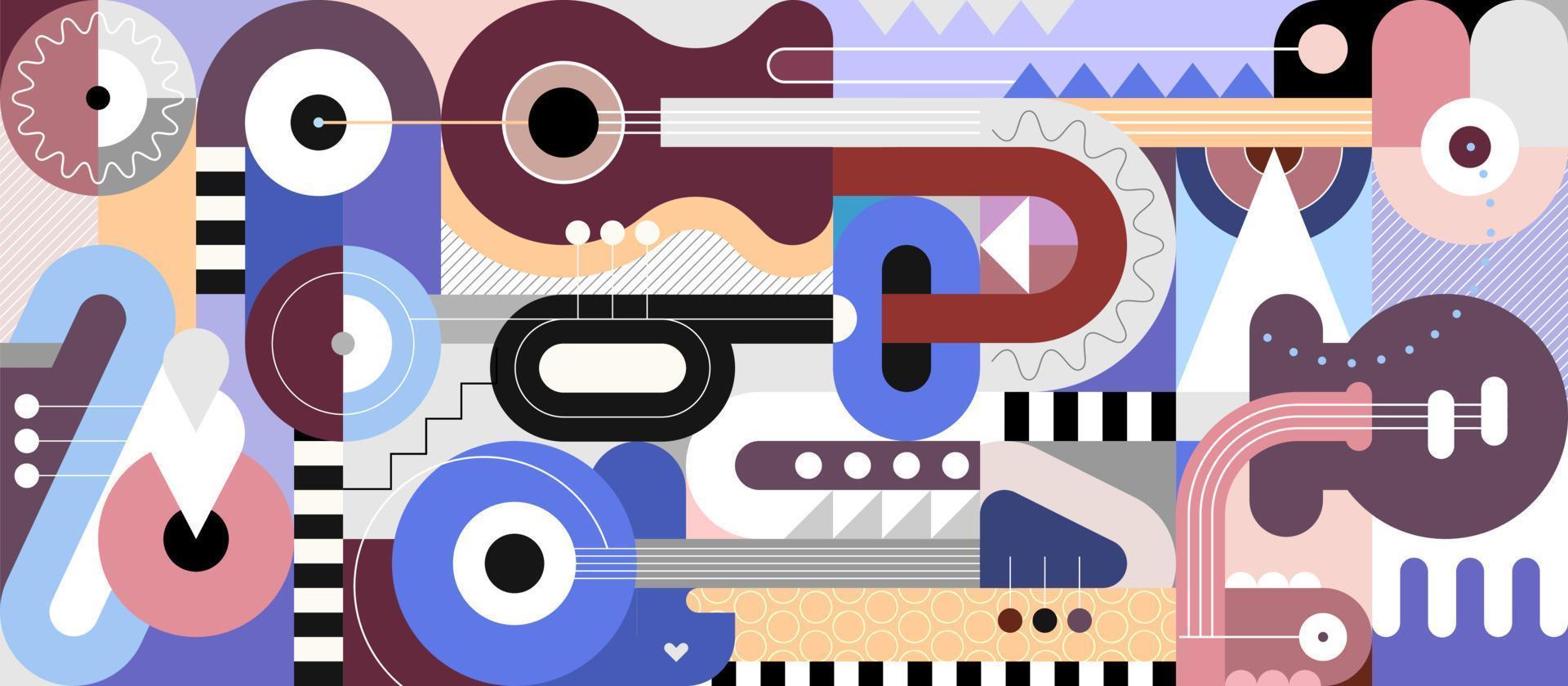 ilustración vectorial de instrumentos musicales vector