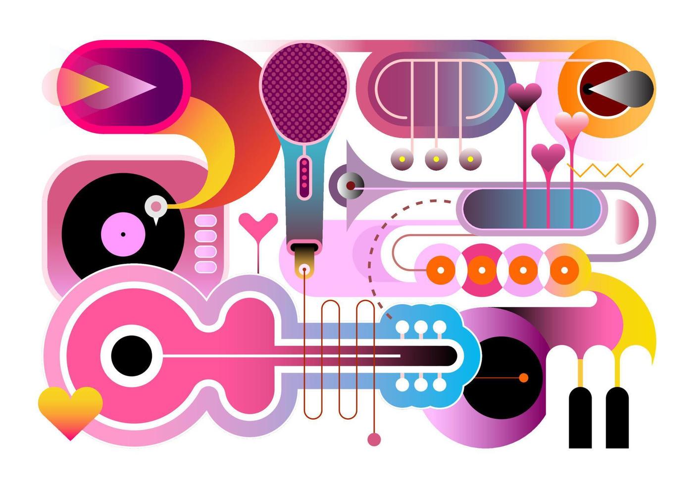 fondo de música abstracta vector