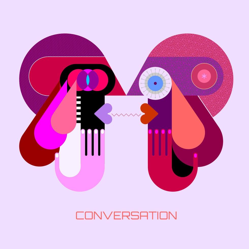 Ilustración de vector de conversación