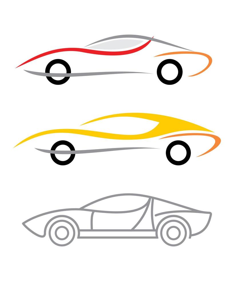 logotipo de coche moderno vector