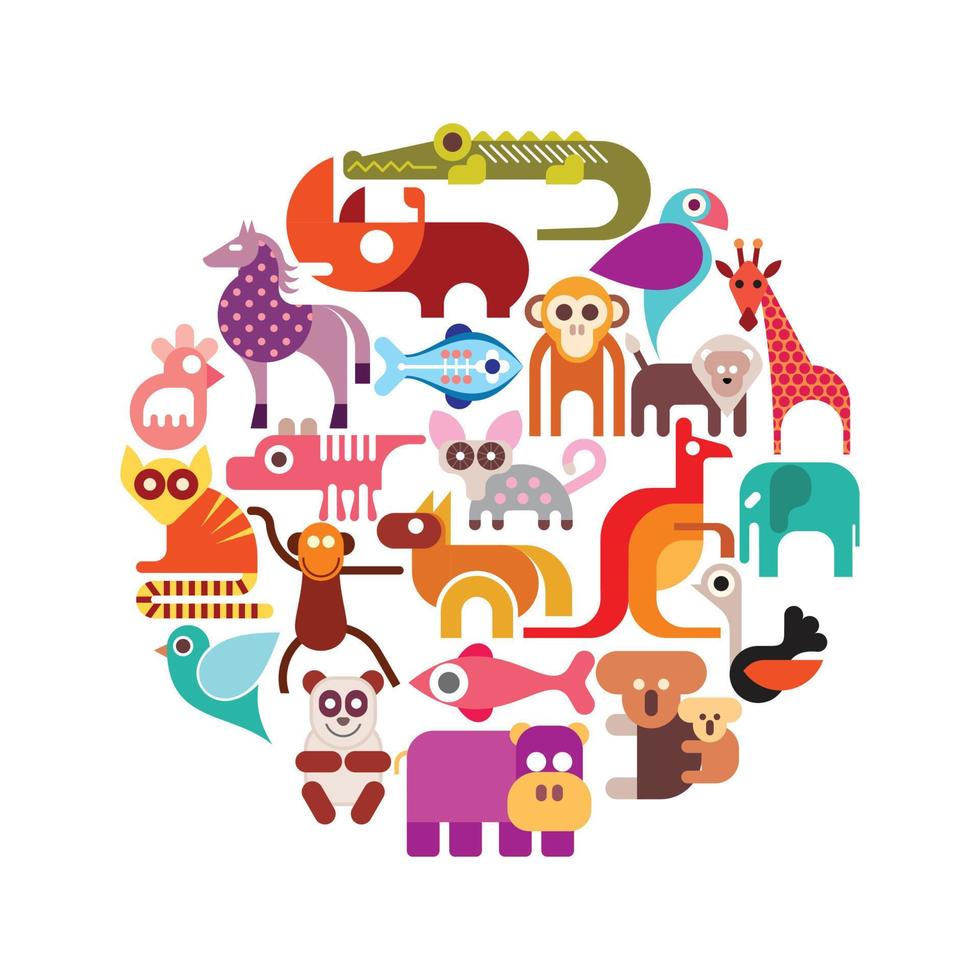 Zoo Animals vector