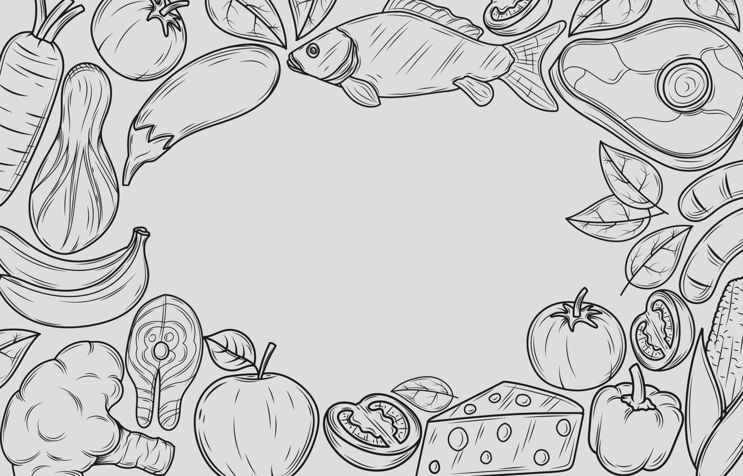 Hand Drawn World Food Day Background vector