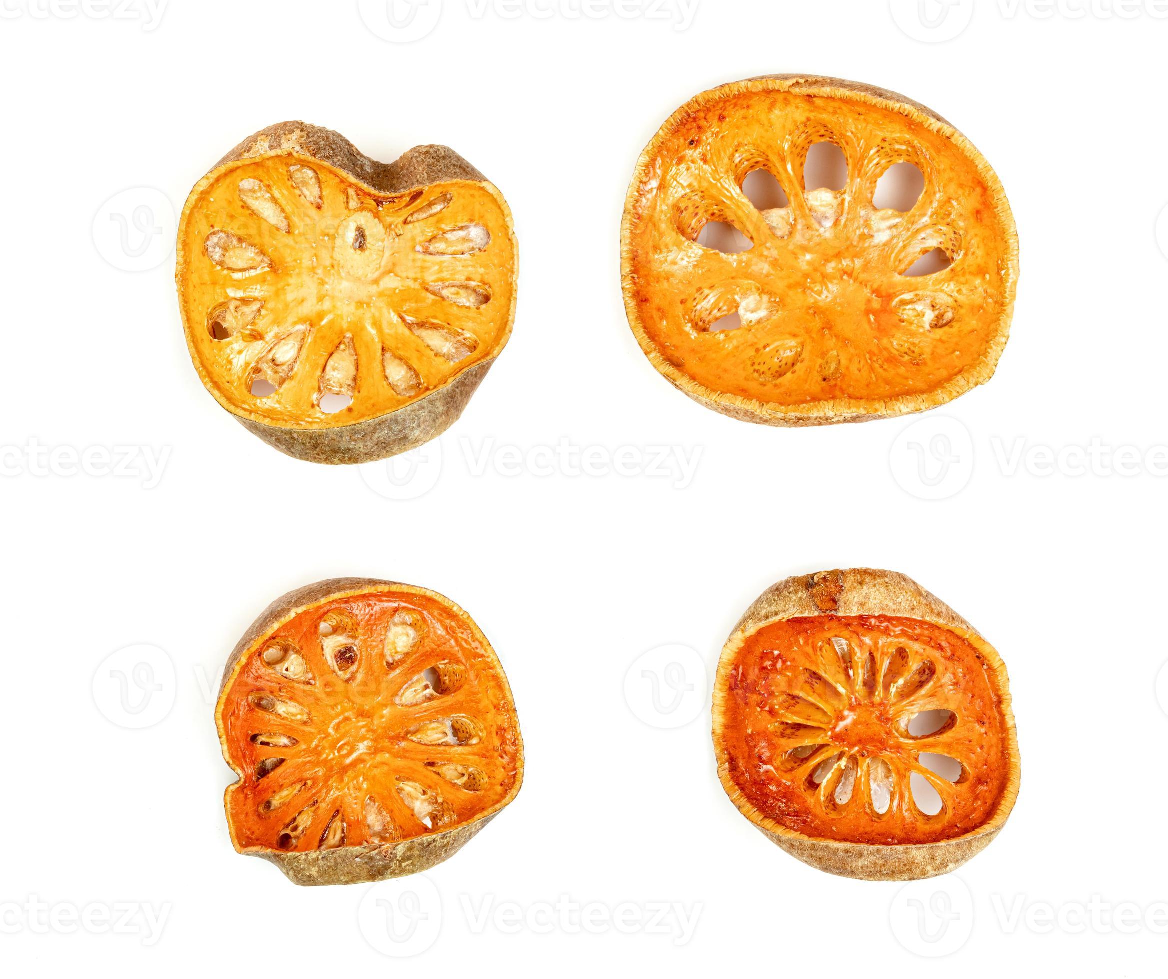 Dry bael fruit or Aegle marmelos isolated on white background 11073321