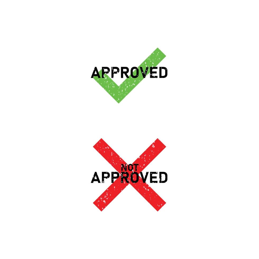 approved verified accepted passed failed organic original and rejected rubber stamp on a white background vector