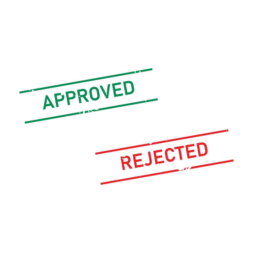 approved verified accepted passed failed organic original and rejected rubber stamp on a white background vector