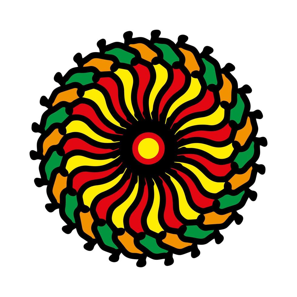 mandala design with abstract shape vector