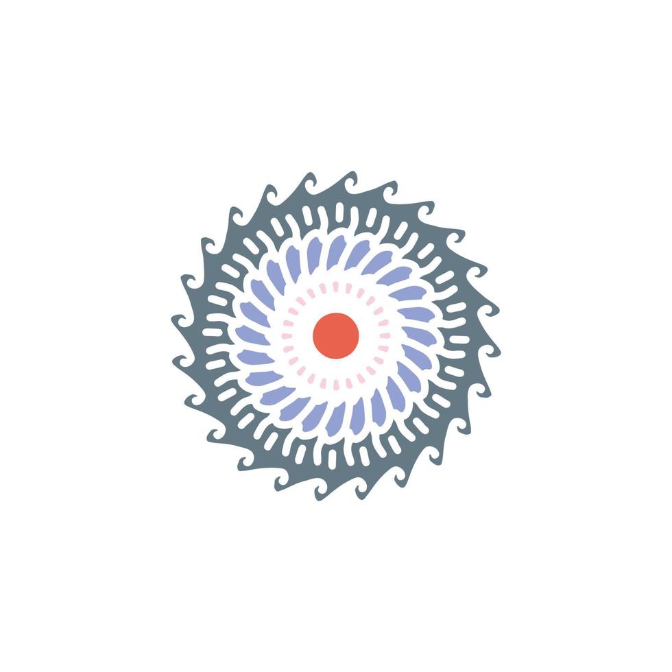 mandala design with abstract shape vector