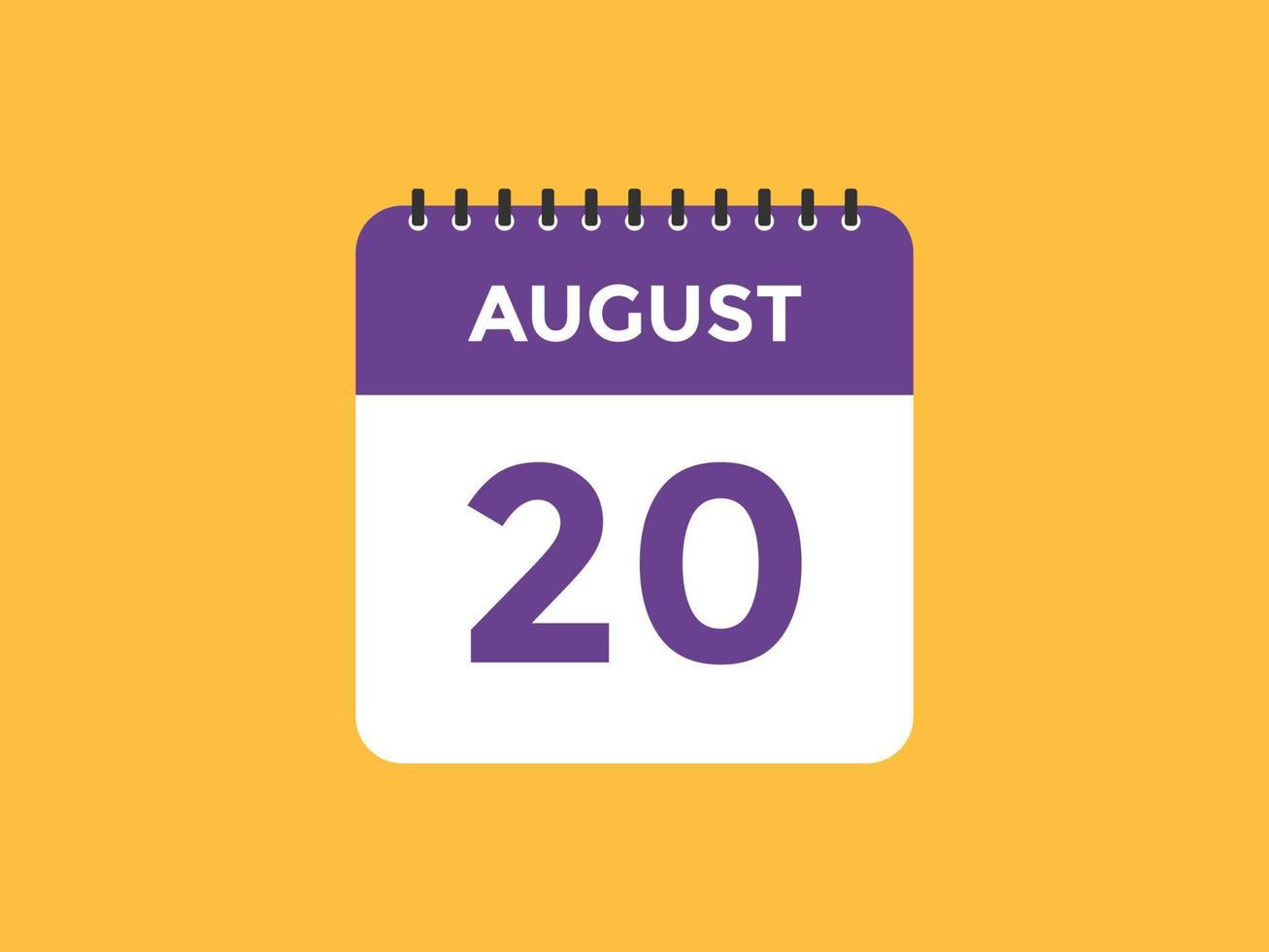August 20th Date on a Single Day Calendar 497890 Vector Art at ...