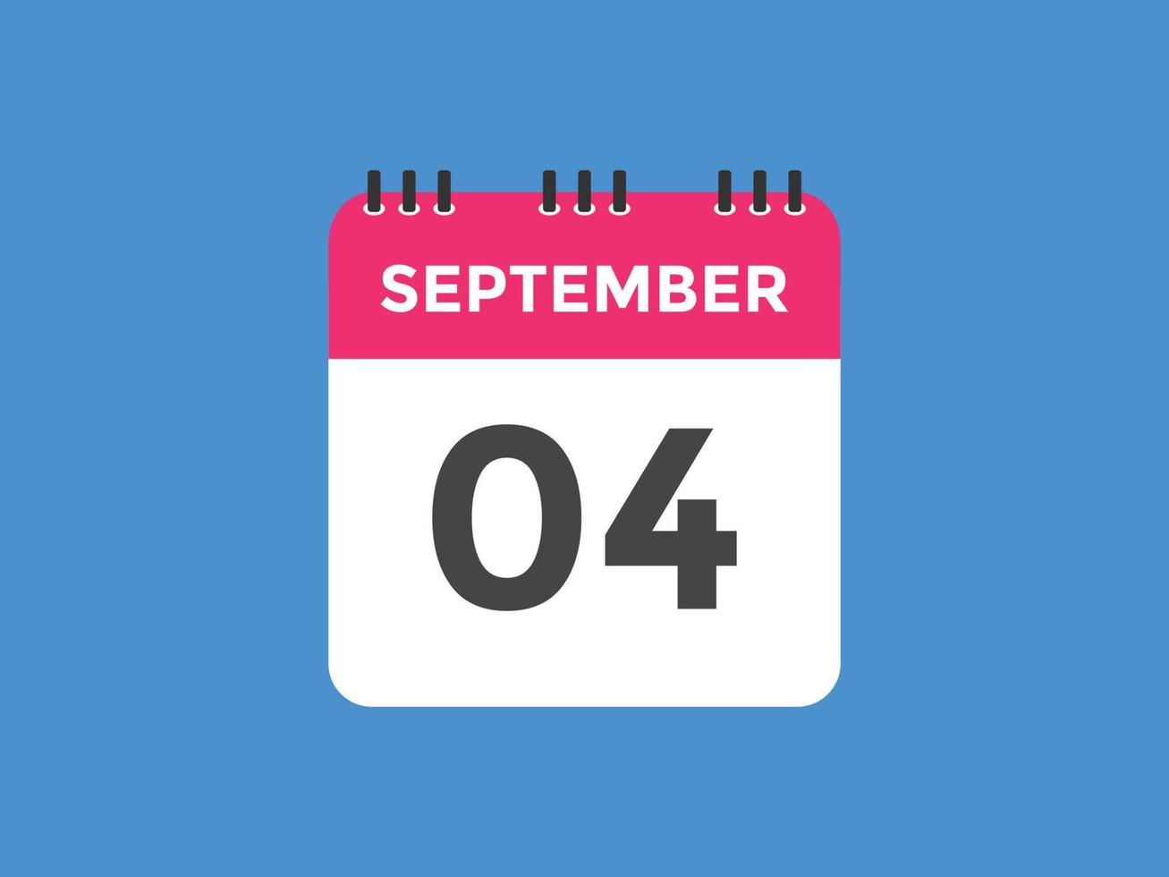 september 4 calendar reminder. 4th september daily calendar icon template. Calendar 4th september icon Design template. Vector illustration 11073610 Vector Art at Vecteezy