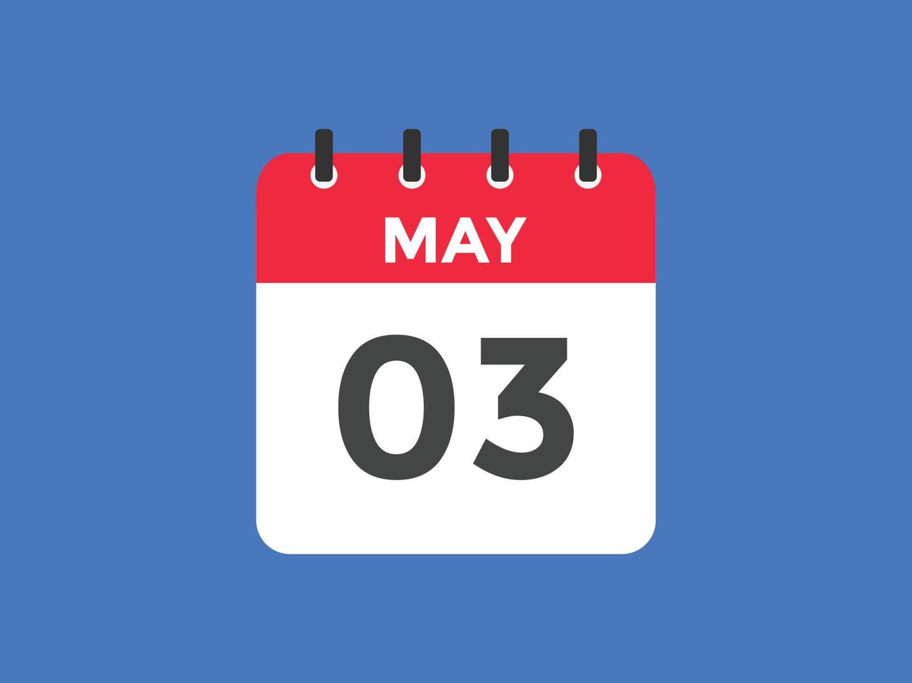 may 3 calendar reminder. 3rd may daily calendar icon template. Calendar 3rd  may icon Design template. Vector illustration 11073613 Vector Art at  Vecteezy