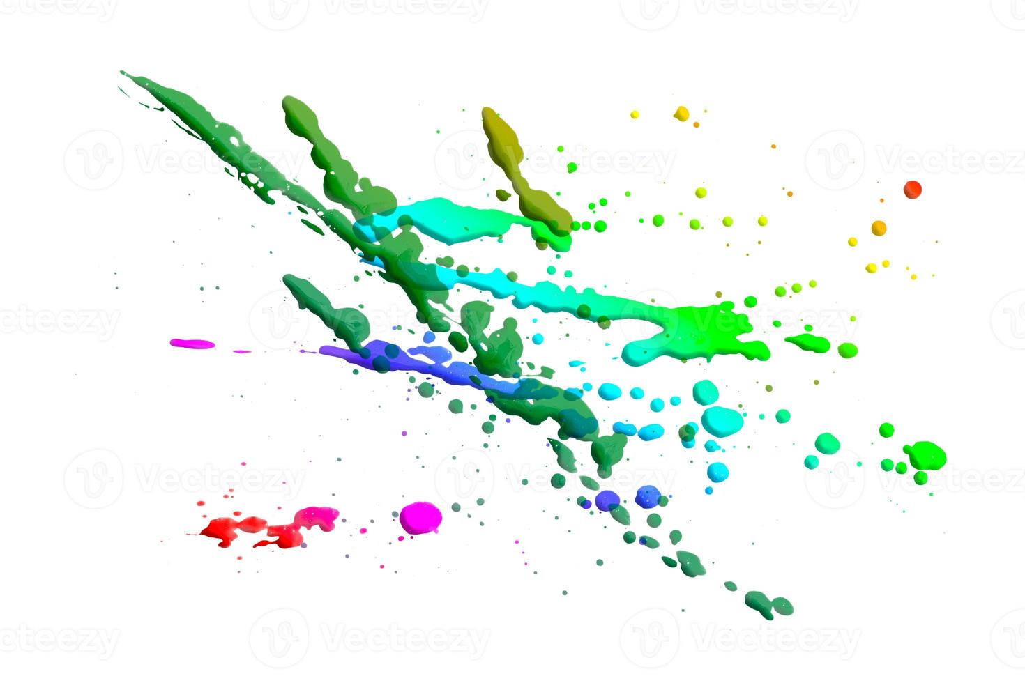 Colorful drops isolated on white background,abstract pattern photo
