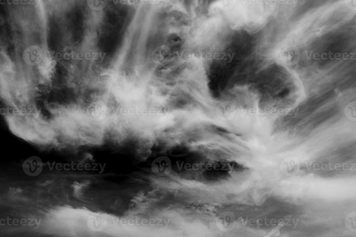 Textured cloud,Abstract black,isolated on black background photo