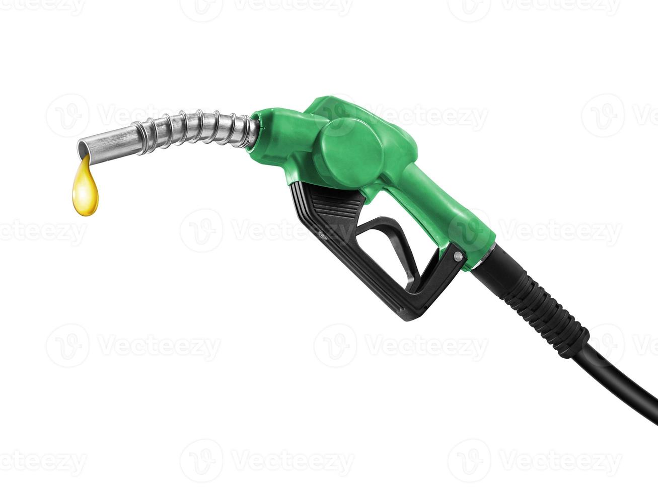 Isolated oil drops from a gas station on a white background photo