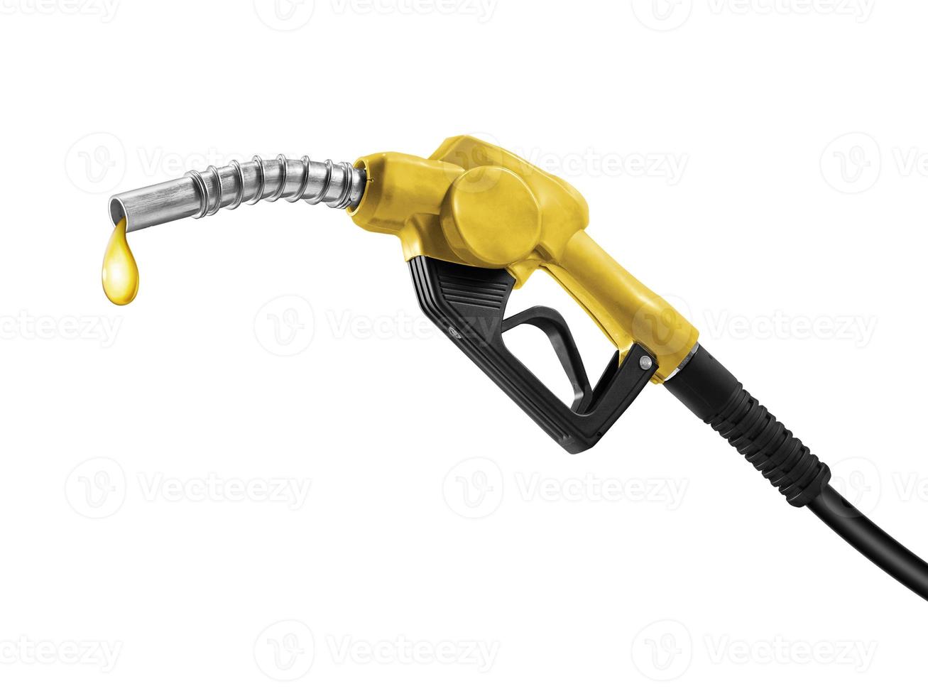 Isolated oil drops from a gas station on a white background photo