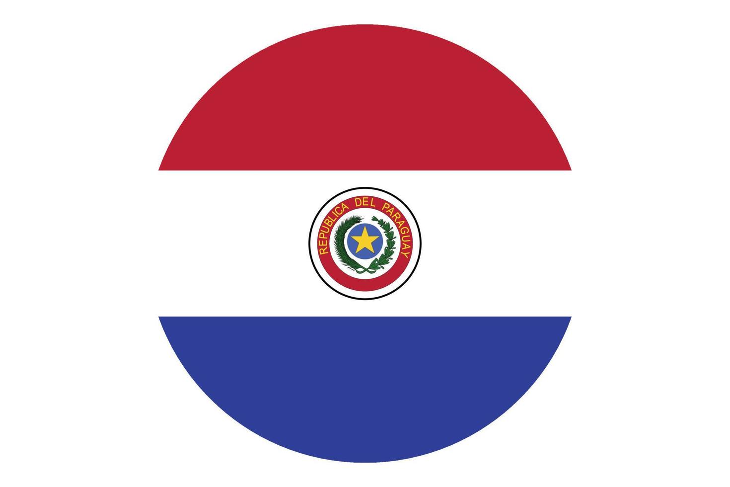 Circle flag vector of Paraguay