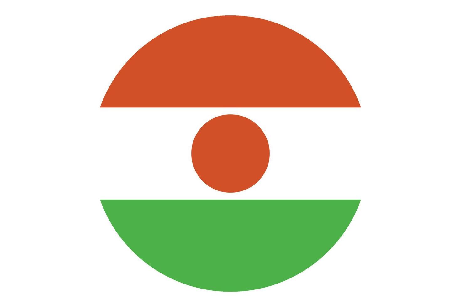 Circle flag vector of Niger on white background.