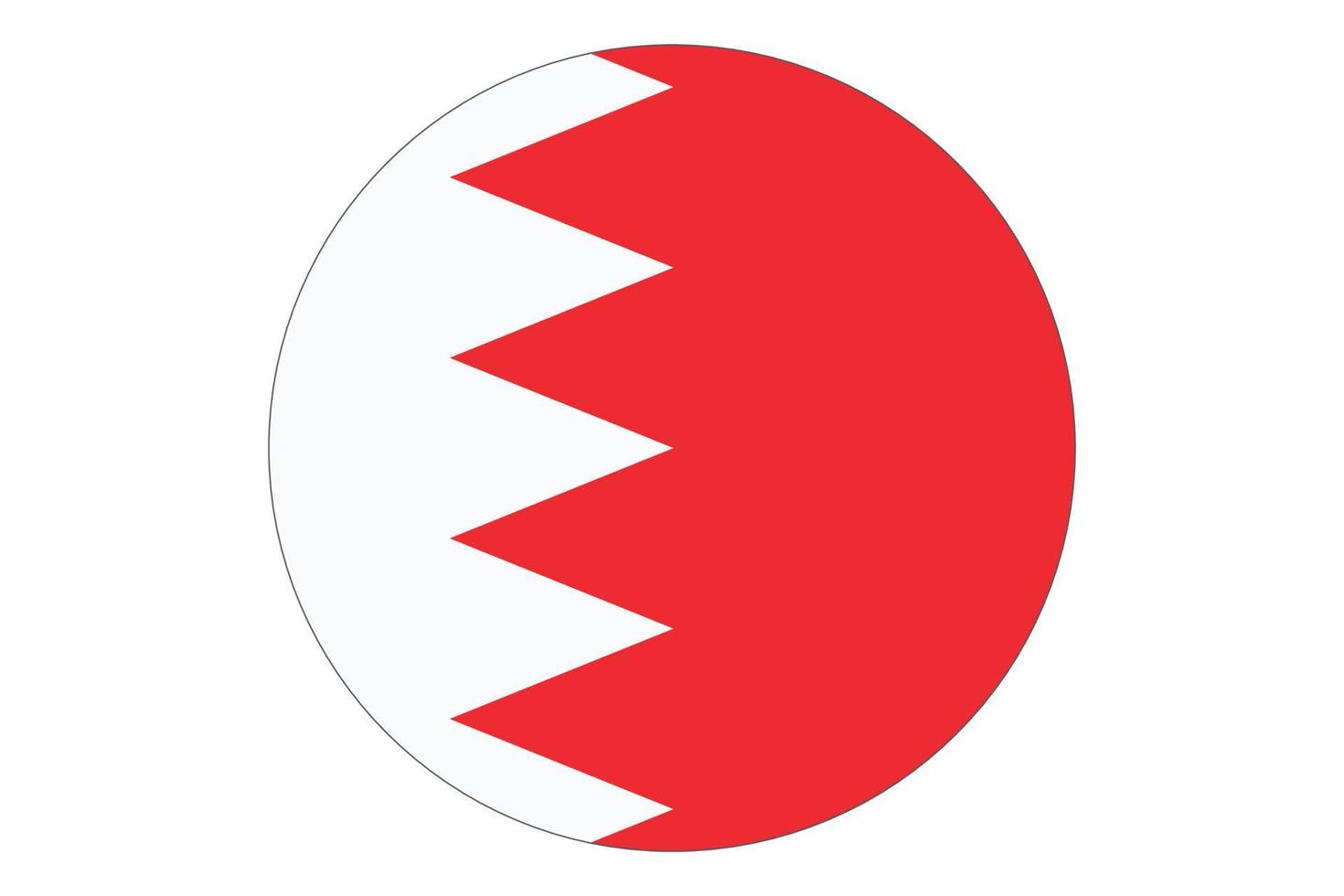 Circle flag vector of Bahrain