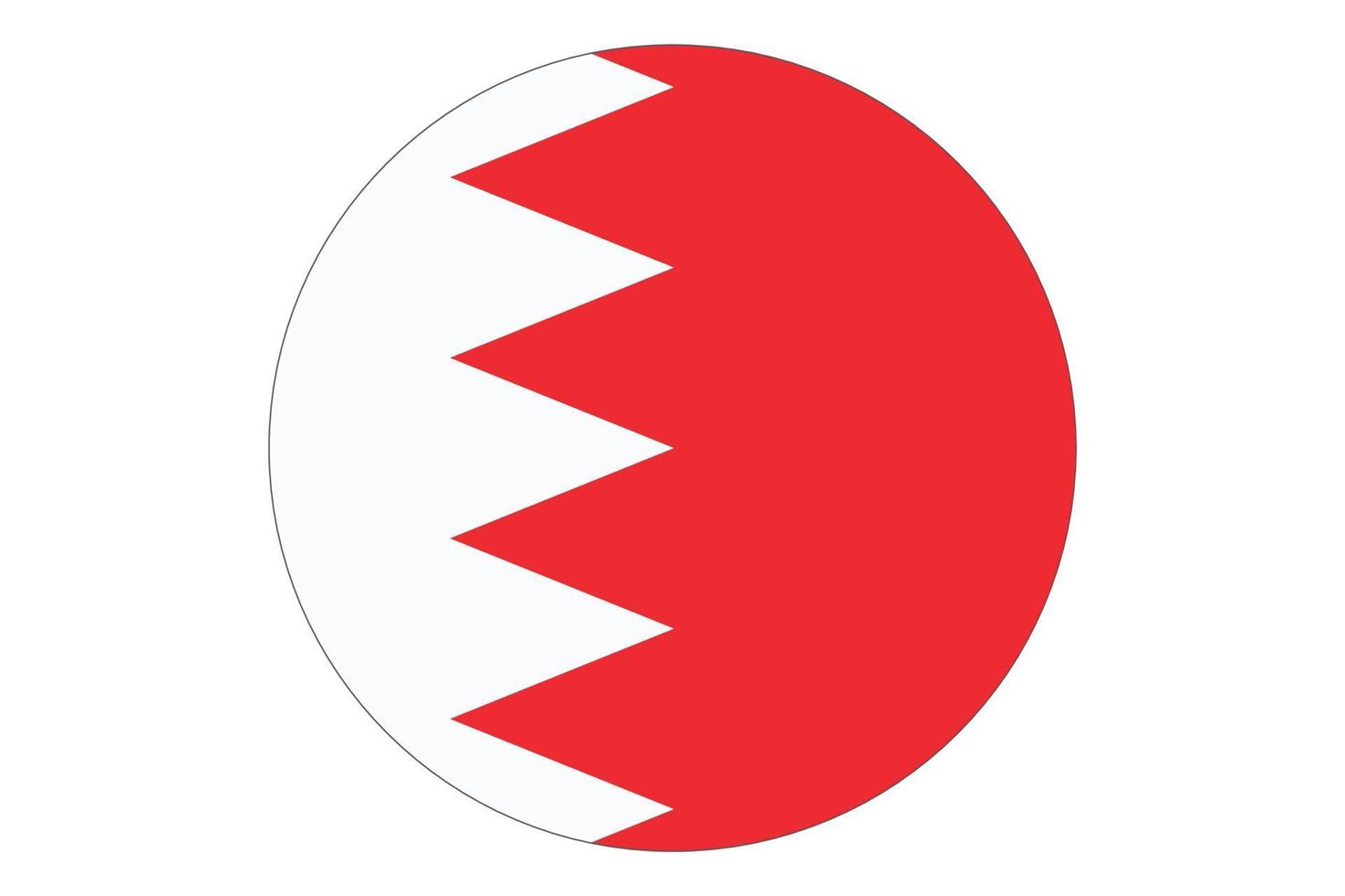 Circle flag vector of Bahrain