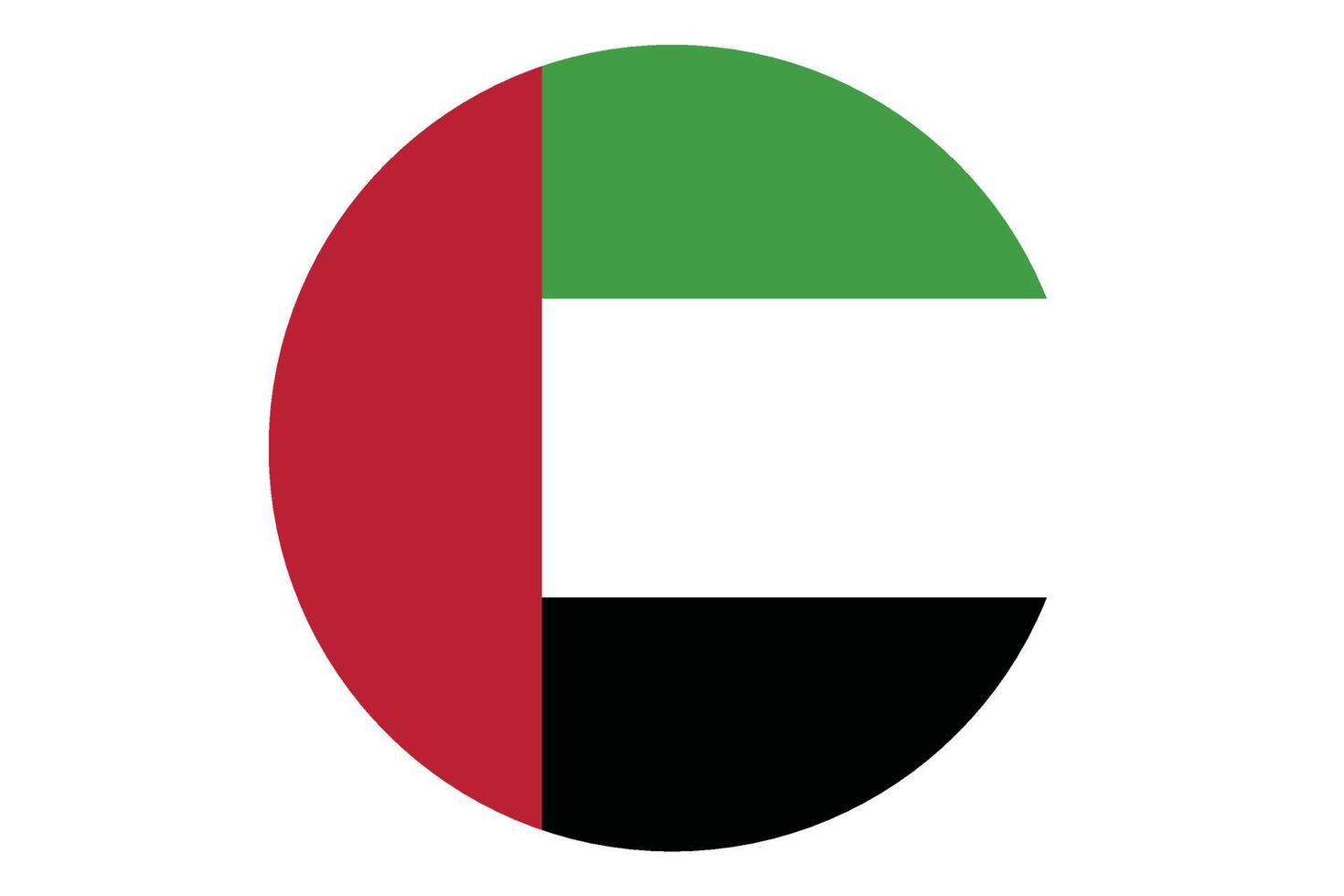 Circle flag vector of United Arab Emirates