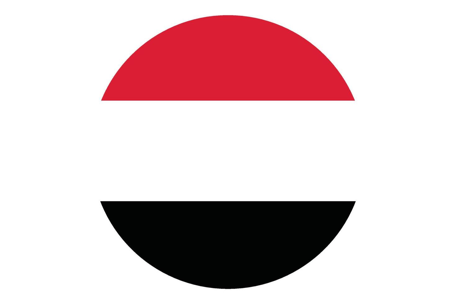 Circle flag vector of Yemen