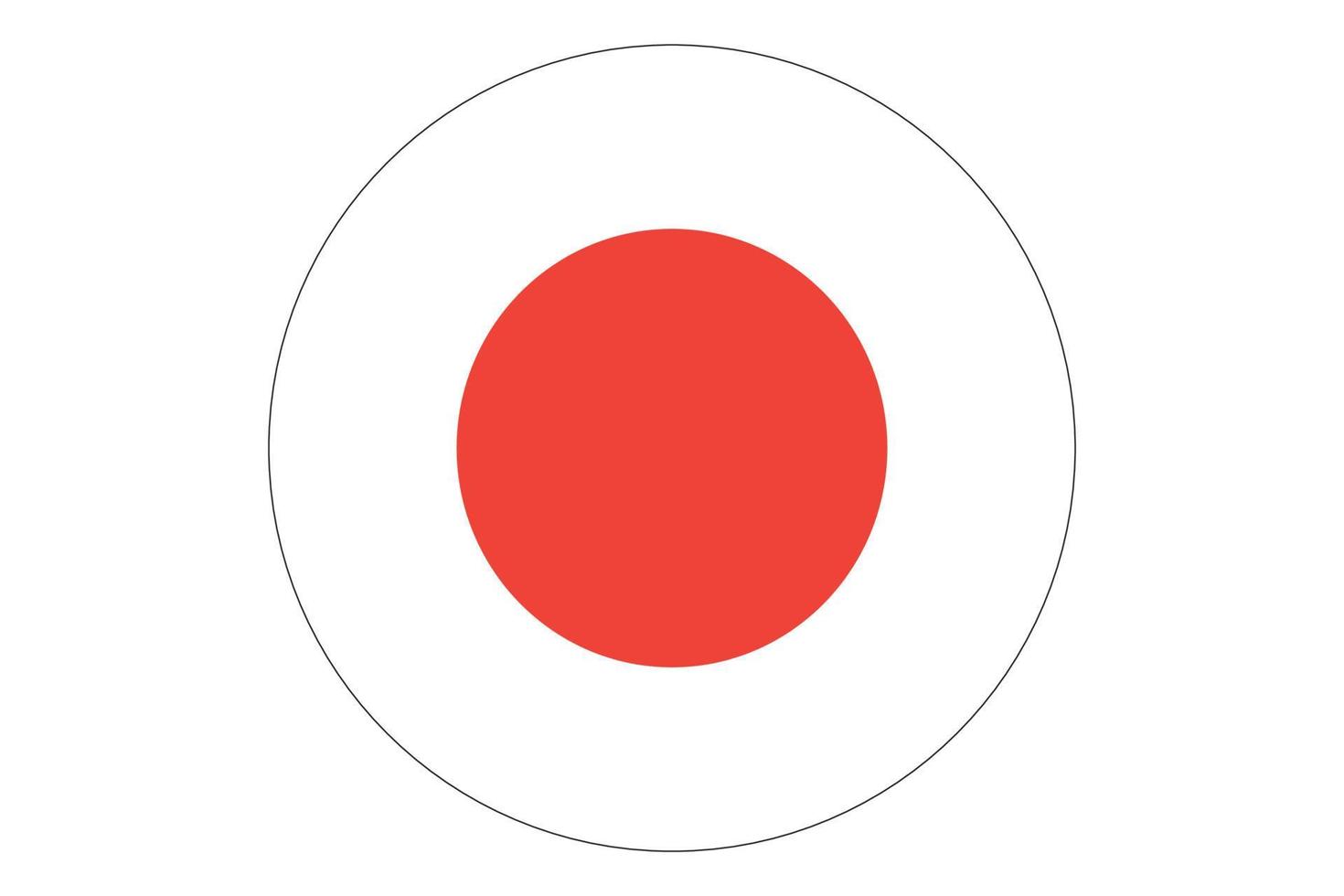 círculo, bandera, vector, de, japón vector