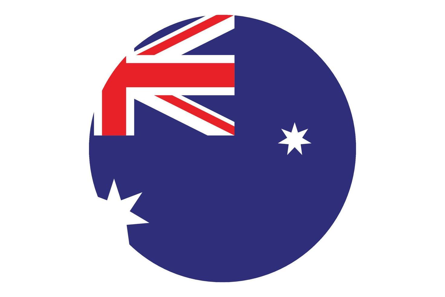 Circle flag vector of Australia