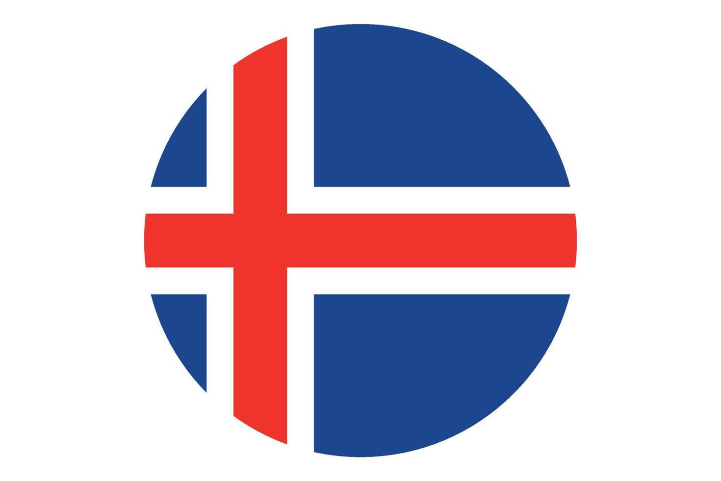 círculo, bandera, vector, de, islandia vector