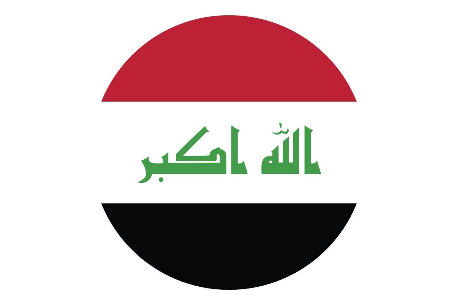 círculo, bandera, vector, de, irak vector