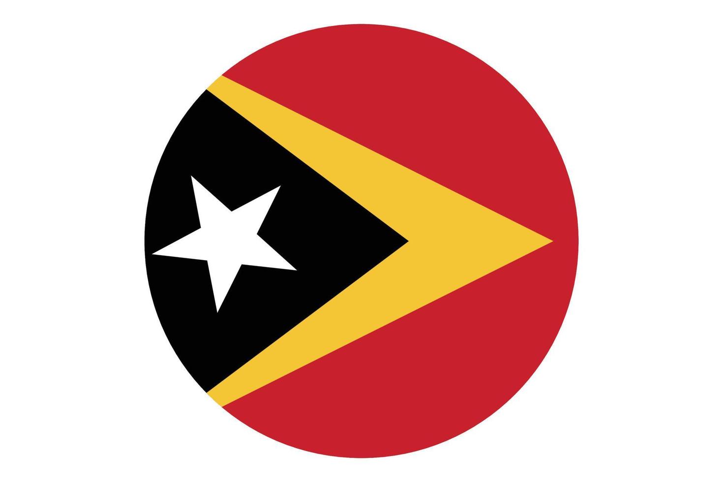 Circle flag vector of Timor Leste