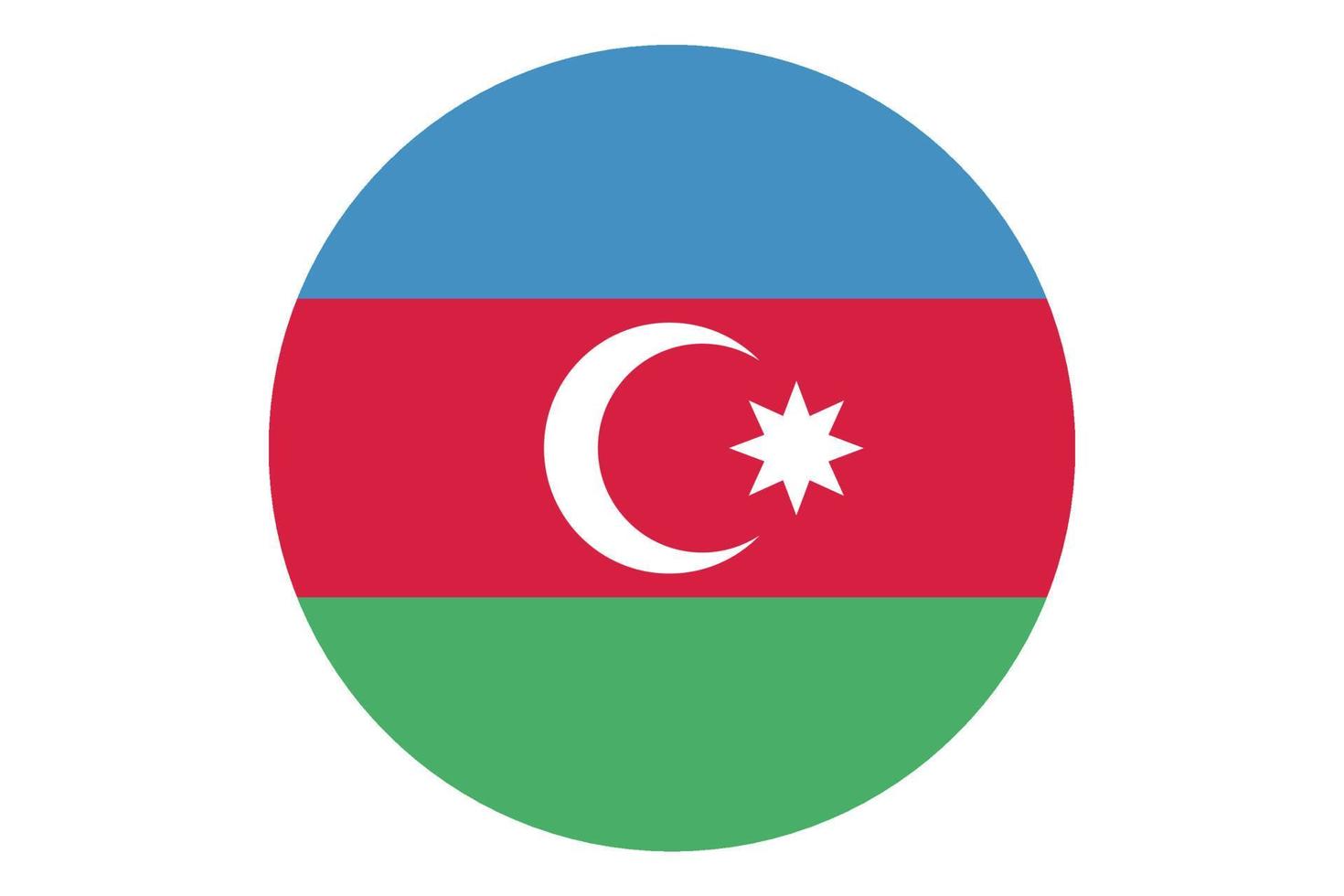Circle flag vector of Azerbaijan