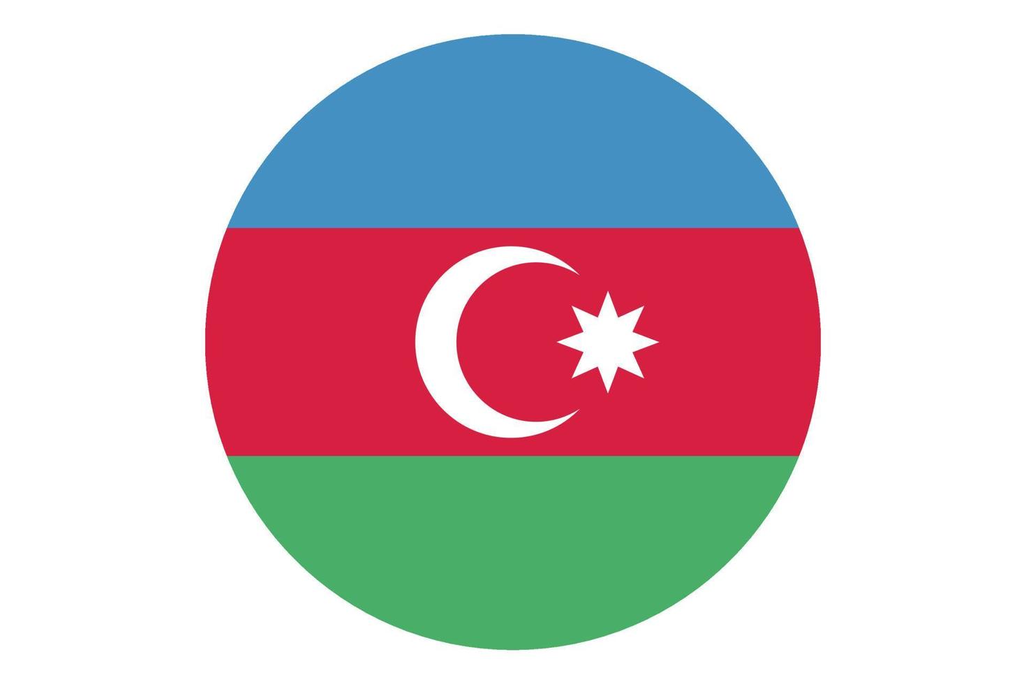 vector de bandera circular de azerbaiyán