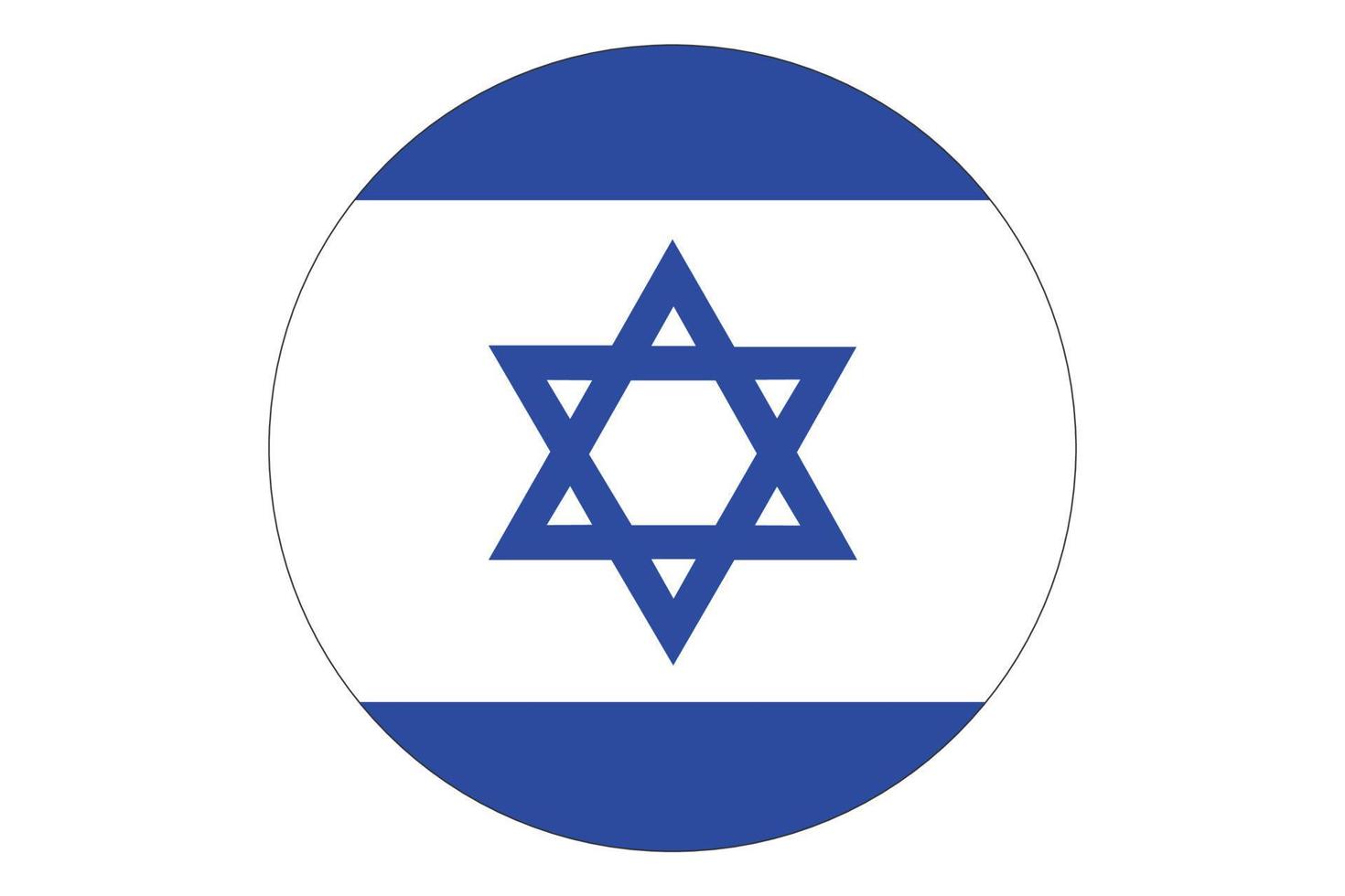 círculo, bandera, vector, de, israel vector