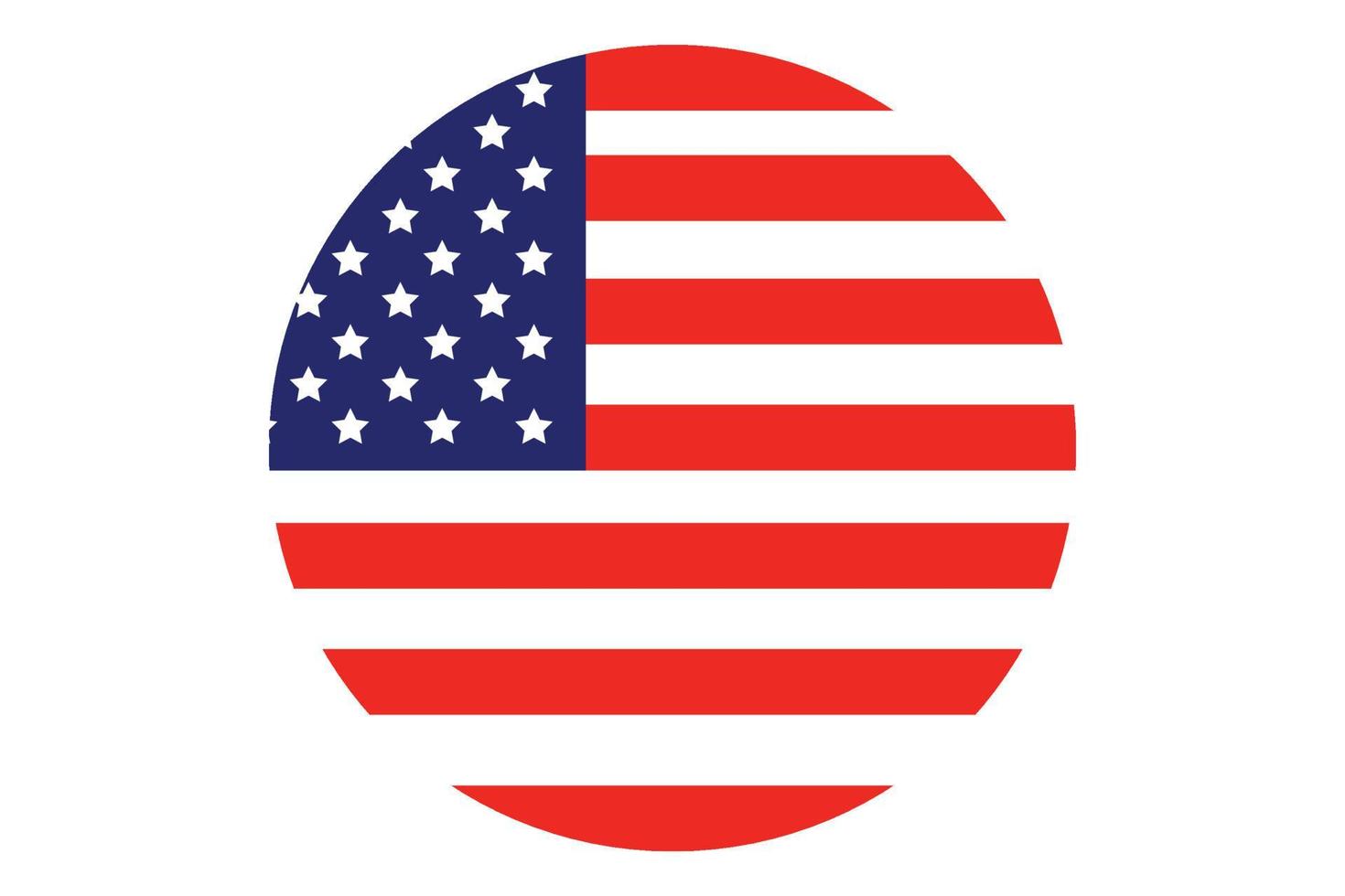 Circle flag vector of USA