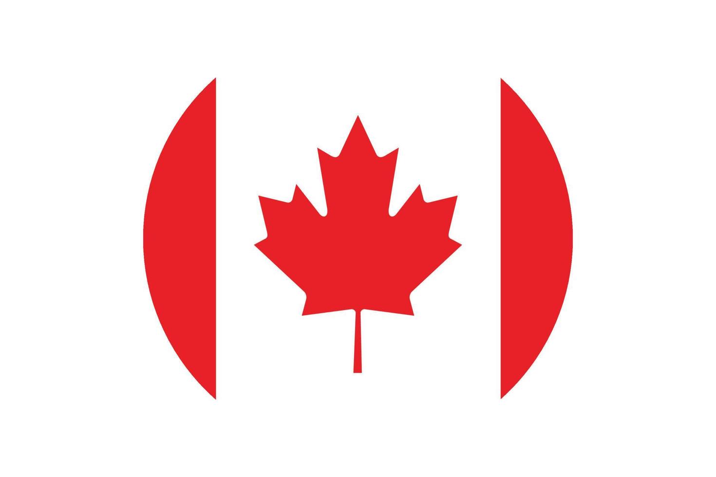 Circle flag vector of Canada