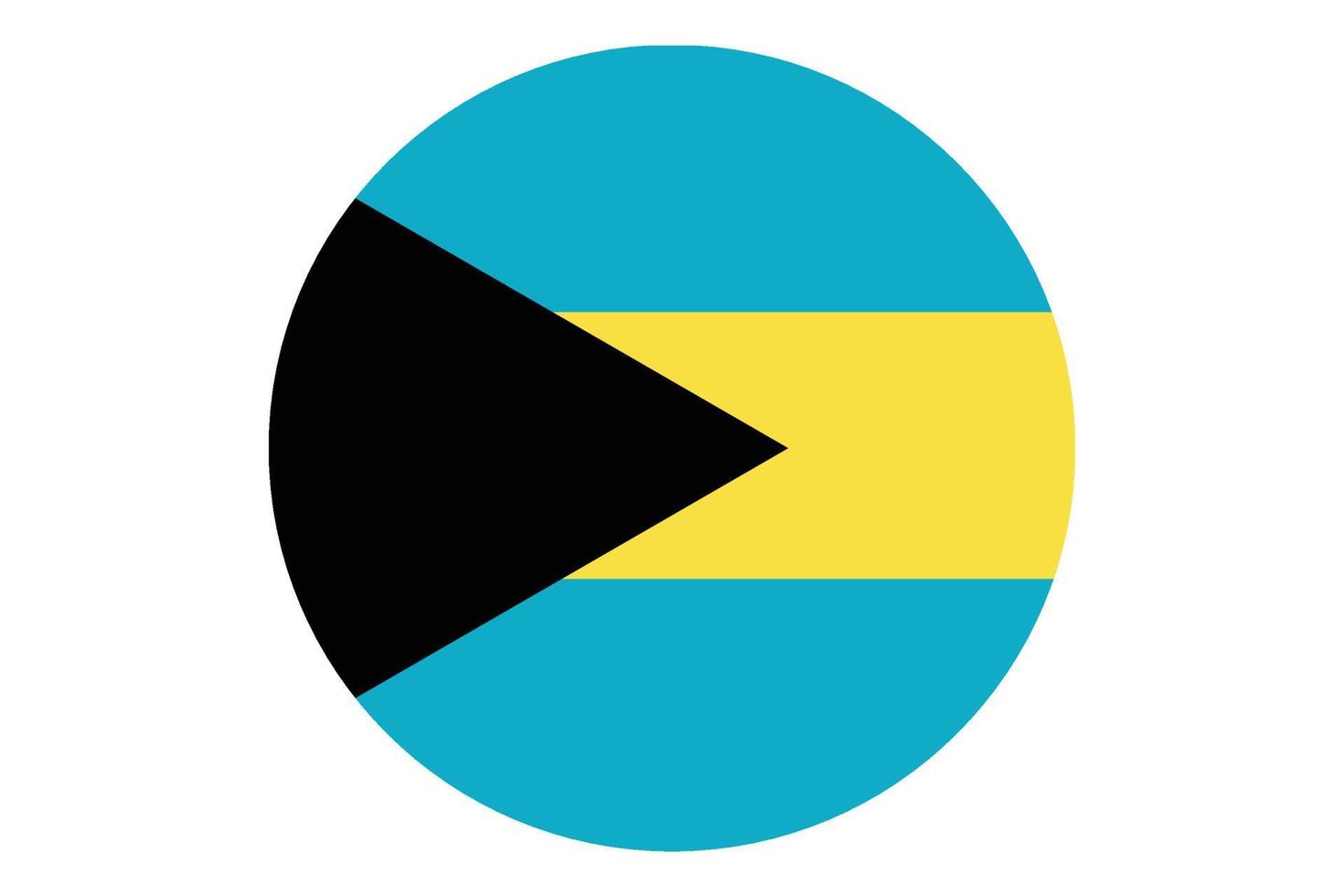 Circle flag vector of Bahamas