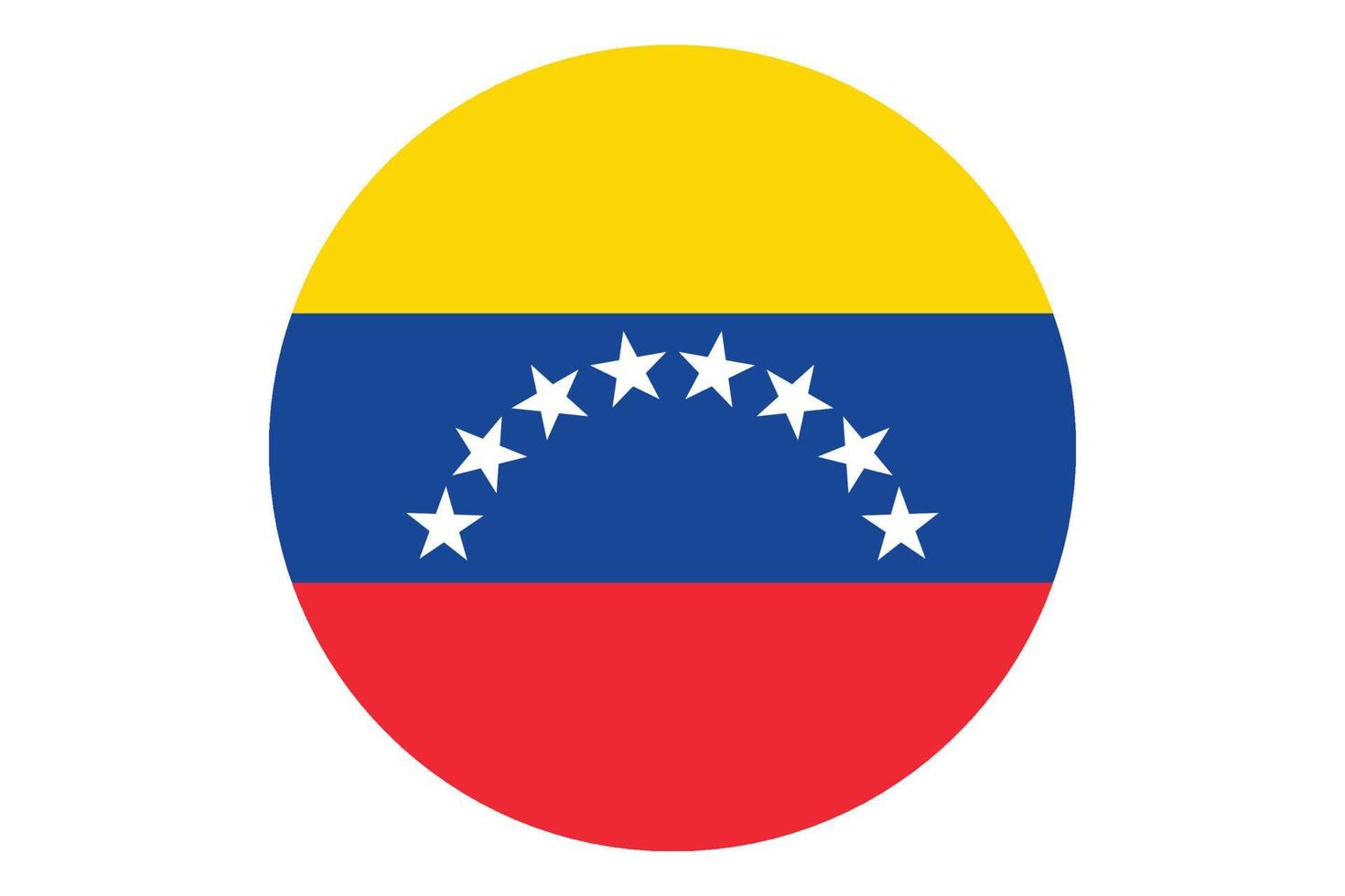 Circle flag vector of Venezuela