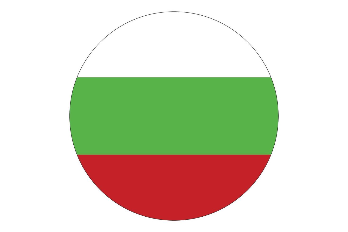 Circle flag vector of Bulgaria