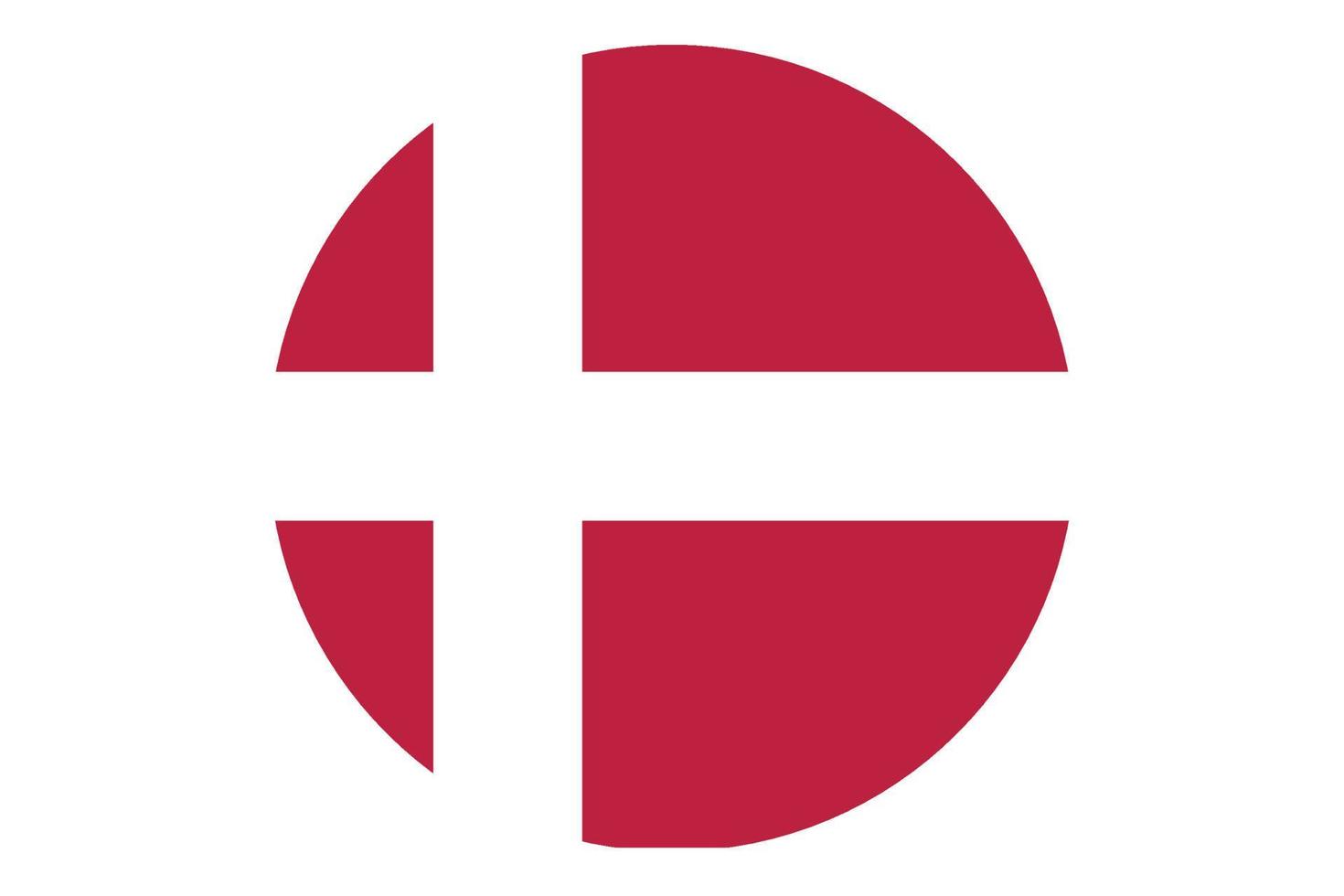 Circle flag vector of Denmark