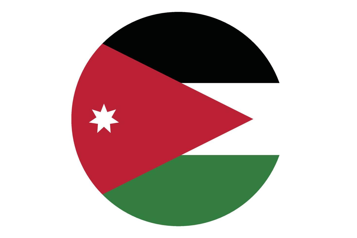 Circle flag vector of Jordan