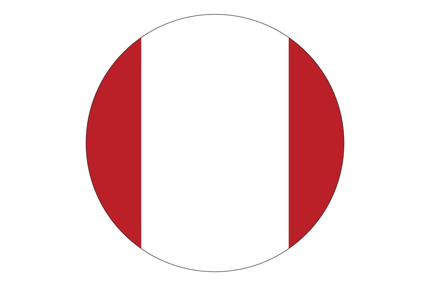 Circle flag vector of Peru